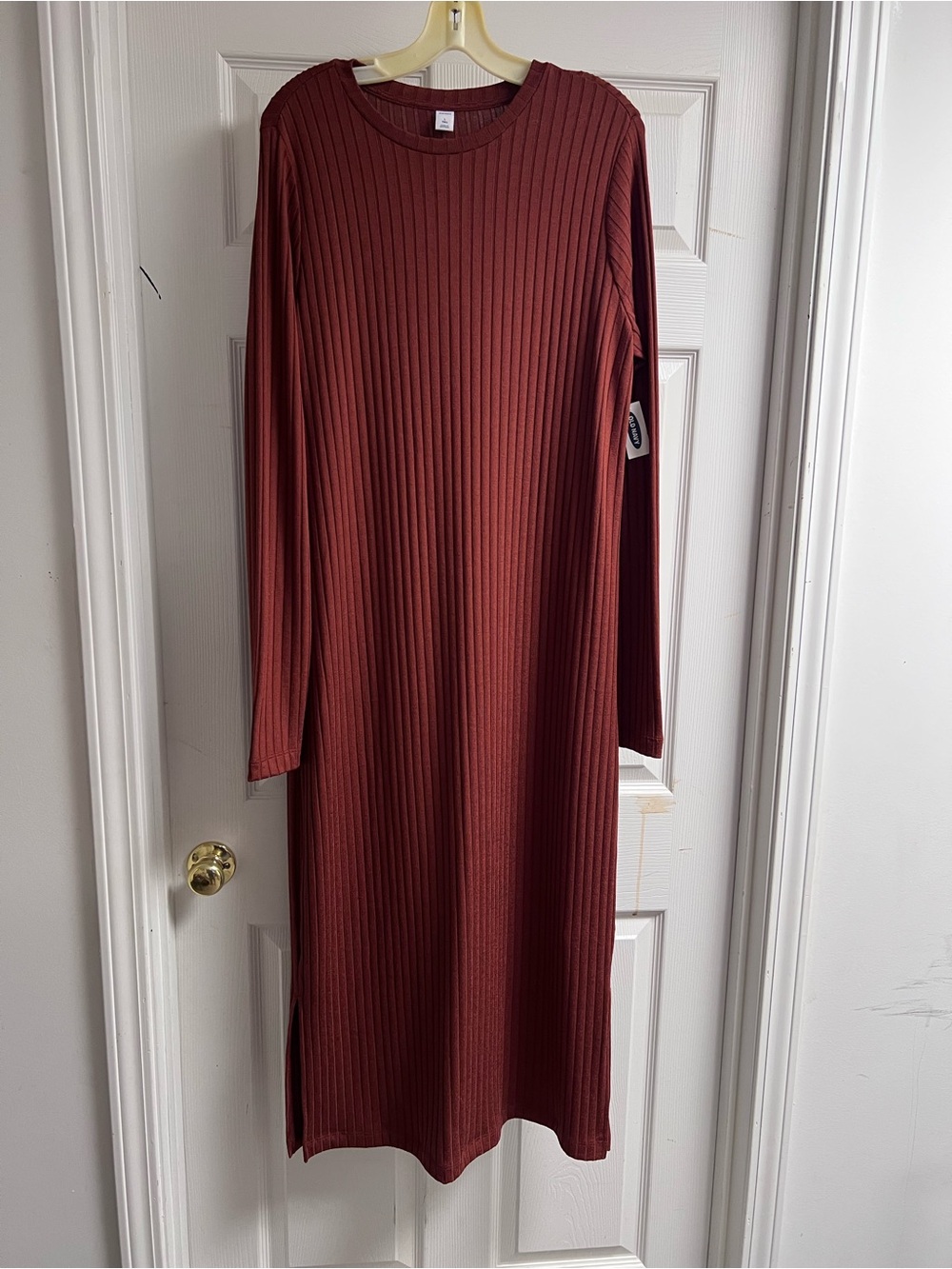 NWT Old Navy Copper Moon Ribbed Knit MIDI Dress Large Tall